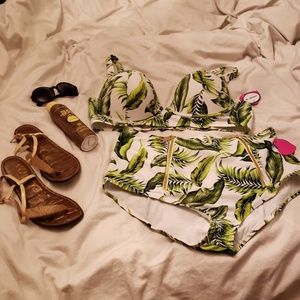 GabiFresh x Swimsuits for All leaf print bikini